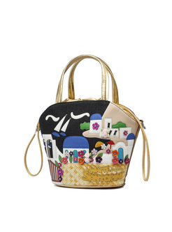 Vocation Embroidery Cartoon Top Handle Bag