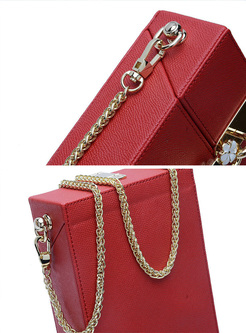 Stylish Clasp Lock Chain Crossbody Bag