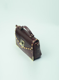Vintage Cowhide Leather Chain Crossbody & Top Handle Bag
