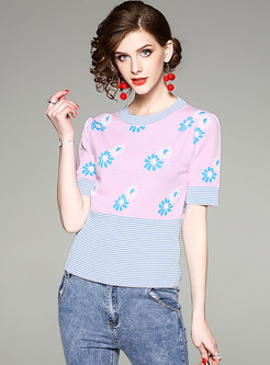 Daisy Short Sleeve Knitted Top
