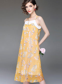 Fashion Floral Print Shift Dress