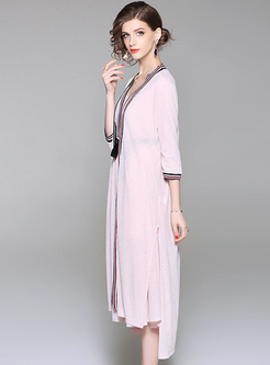Pink Fashion Loose All-match Coat