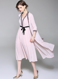 Pink Fashion Loose All-match Coat