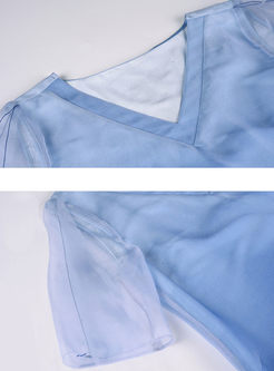 Silk Elegant Print Plus Size Shift Dress
