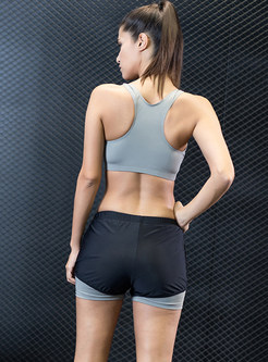 See Through Mesh Short Tracksuit With Sport Bra