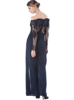 Sexy See Through Slit Wide Leg Jumpsuit