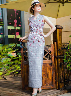 Dresses | Maxi Dresses | Vintage Floral Print Sheath Maxi Dress