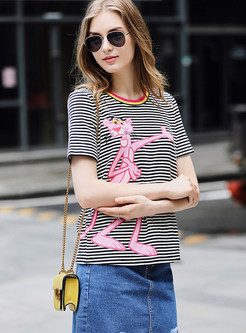 Brief Pink Panther Striped T-shirt