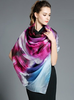 Fashion Digital Print Silk Scarf