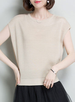 Apricot Fashion Loose Elegant Knitted Top