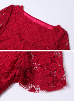 Lace Hollow Out Embroidery Top