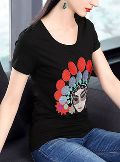 Ethnic Facial Makeup Pattern T-Shirt