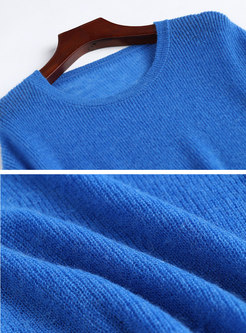 Long Sleeve Perspective Knitted Sweater
