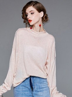Trendy Pure Color Long Sleeve Sweater