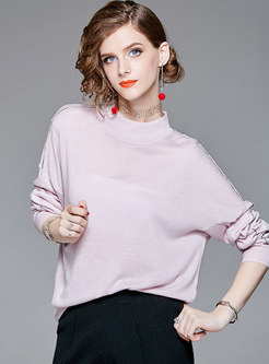 Trendy Pure Color Long Sleeve Sweater