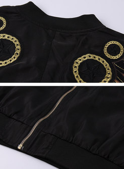 Fashion Wing Pattern Embroidered Jacket