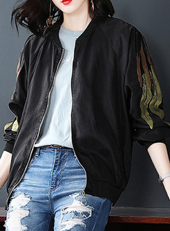 Fashion Wing Pattern Embroidered Jacket