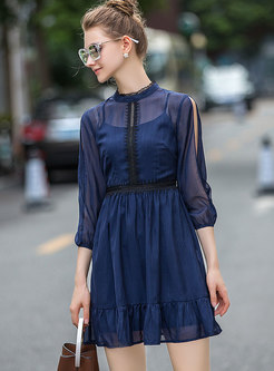Sexy Perspective Chiffon Dress With Sling 