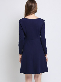 Elegant Embroidered Embellishment Splicing Plus Size Dress