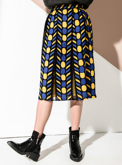 Trendy Splicing High Waist Perspective Skirt