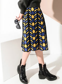 Trendy Splicing High Waist Perspective Skirt