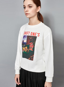 Fashion Casual Long Sleeve Print Sweatshirt