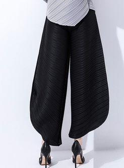 Black High Waist Asymmetric Harem Pants
