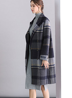 Outwear | Jackets/Coats | Casual Vintage Lapel Plaid Double-breasted ...