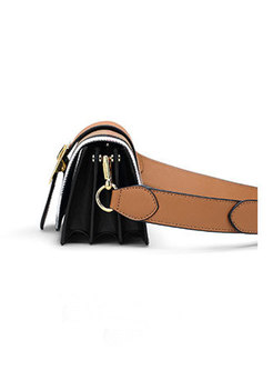 Stylish Wide Shoulder Strap Satchel & Crossbody Bag