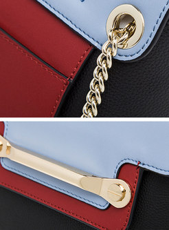 Chic Contrast-color Mini Crossbody Chain Bag