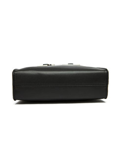 Retro Black Open-top Square Top Handle Bag