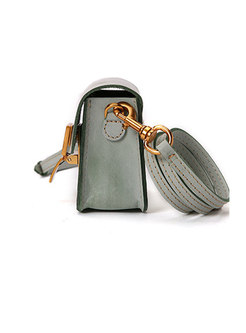 Retro Green Solid Mini Clasp Lock Tote & Crossbody Bag 