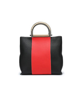 Stylish Color-block Top Handle & Crossbody Bag