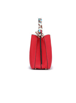 Casual Red Magnetic Top Handle & Crossbody Bag