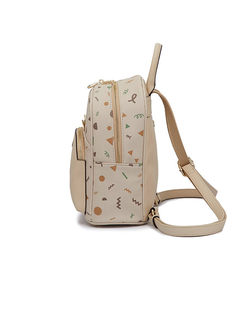 Chic Splicing Zipper Top Handle & Backpack 