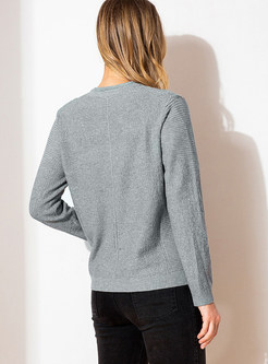 Solid Color Easy-matching Mock Neck Sweater