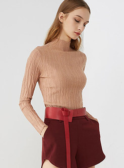 Casual Pinstriped All Matched Slim Knitted Sweater