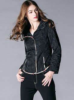 Trendy Hooded Single-breasted Asymmetric Thick Coat