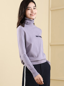 Casual Turtle Neck Long Sleeve Bottoming Sweater