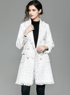 Turn Down Collar Double-breasted Thick Loose Coat