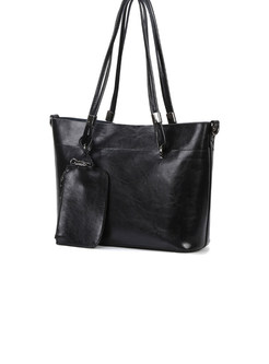 Casual Open-top Tote Bag With Mini Coin Cases
