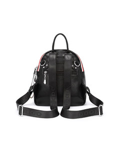 Casual Zipper Pocket Red Backpack 