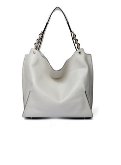 Fashion Grey Stereoscopic Chain Top Handle Bag