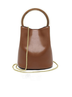 Chic Ring Magnetic Lock Top Handle & Chain Tote Bag