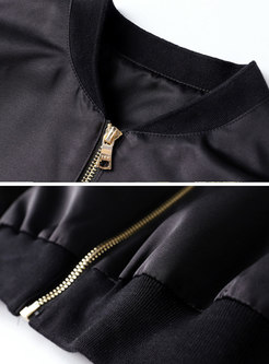 Casual Velvet Bat Sleeve Embroidered Loose Jacket