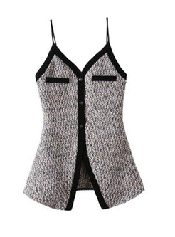 Fashion Single-breasted Sling Tweed Waist Coat