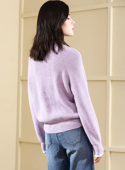 Half Turtle Neck Easy-matching Thick Sweater