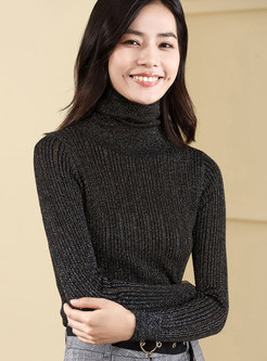 Brief Long Sleeve Pullover Easy-matching Sweater