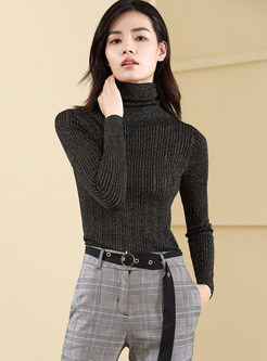 Brief Long Sleeve Pullover Easy-matching Sweater