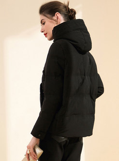 Winter Hooded Cropped Thicken All Matched Down Coat